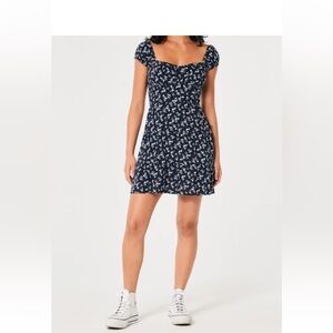 Hollister Navy Floral Mini Dress